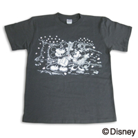 荒吐★Disney Mickey＆MinnieTシャツ・チャコール Front